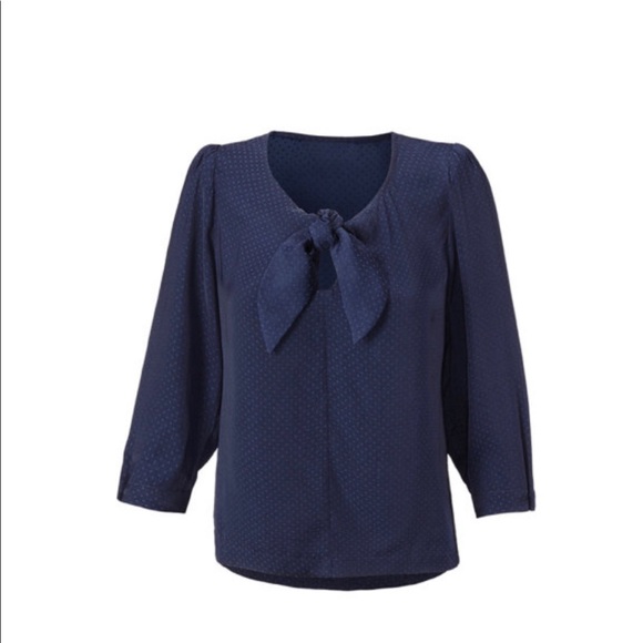 Cabi navy blue Knot blouse - Picture 3 of 4